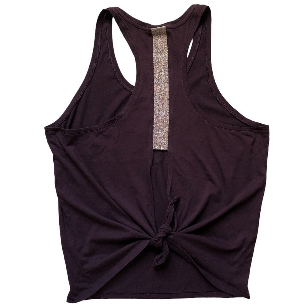 EUC Maroon Victoria’s Secret Sport Tie-Back Tank Size Large - Picture 2 of 5